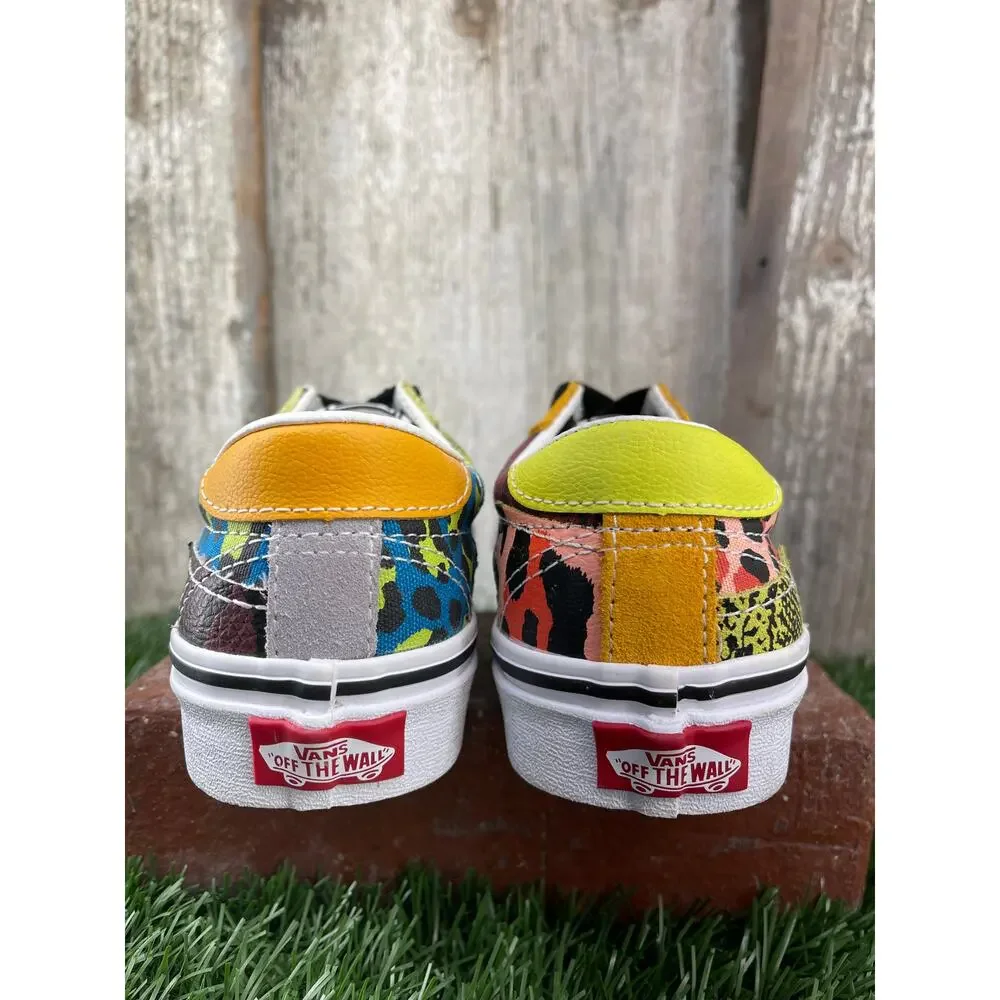 RARE Vans Sport Patchwork Leopard Snake Multicolor Sneaker Shoes 6